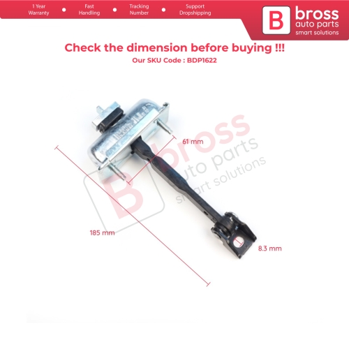 Rear Cab Door Stop Check Assy Limiter Strap for Ford Transit MK4 V363 2013-On Double Cab 1871653