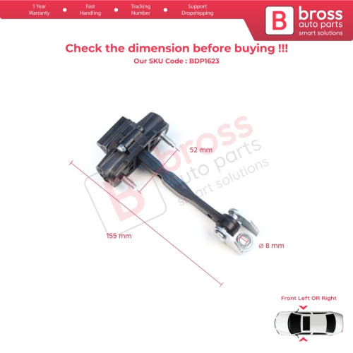 2 Pieces Front Door Stop Check Assy Limiter Strap for Ford Ranger MK3 TKE P375 PX 2N 2G 2P 2011-2023 Europe Everest UA MK2 5289876