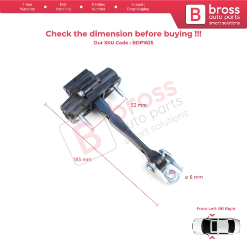 2 Pieces Front Door Stop Check Assy Limiter Strap for Ford Ranger MK4 P703 RA 2022-On KB3B2123552AB