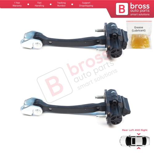 2 Pieces Rear Door Stop Check Assy Limiter Strap for Ford Ranger MK4 P703 RA 2022-On KB3B2627200BA