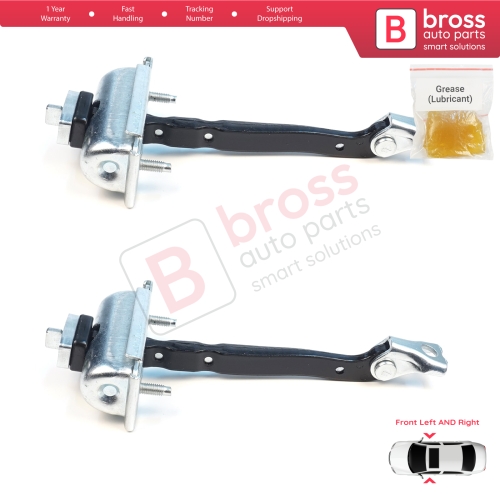 2 Pieces Front Door Stop Check Assy Limiter Strap for Ford Edge MK2 CD539 Endura 2015-2024 FT4BR23552AB