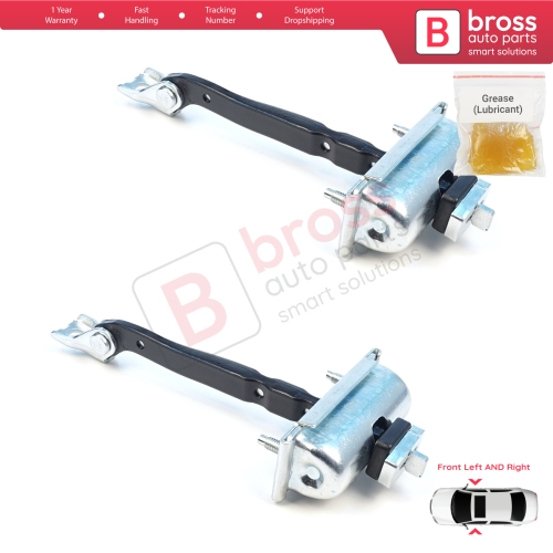 2 Pieces Front Door Stop Check Assy Limiter Strap for Ford Edge MK2 CD539 Endura 2015-2024 FT4BR23552AB