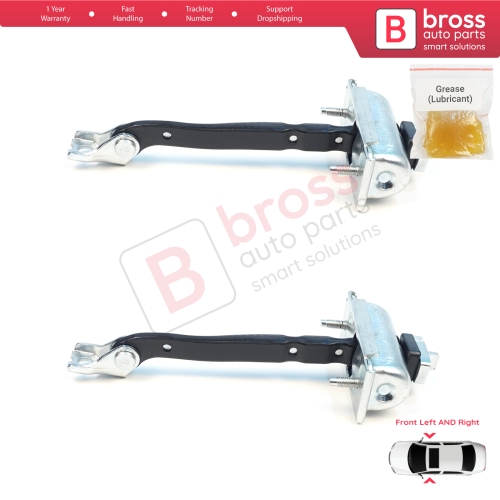 2 Pieces Front Door Stop Check Assy Limiter Strap for Ford Edge MK2 CD539 Endura 2015-2024 FT4BR23552AB