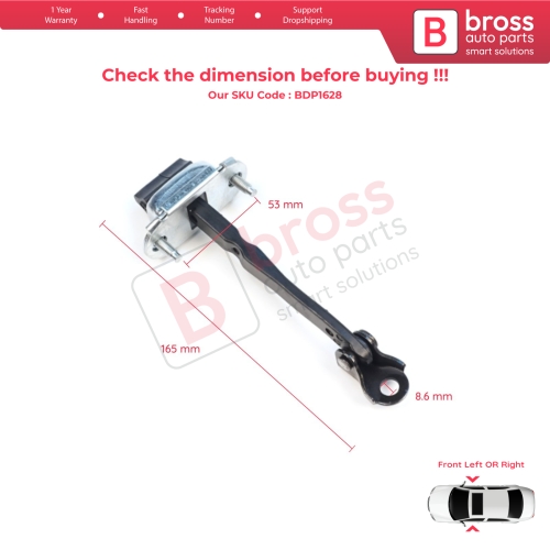 Front Door Stop Check Assy Limiter Strap for Dacia Renault Duster MK3 P1310 PYM PYN 2023-On 804304225R