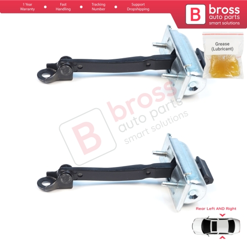 2 Pieces Rear Door Stop Check Assy Limiter Strap for Dacia Renault Duster MK3 P1310 PYM PYN 2023-On 824302052R