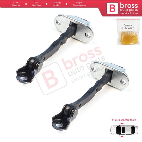 2 Pieces Front Door Stop Check Assy Limiter Strap for Nissan Qashqai MK1 J10 Dualis 2006-2014 80430JD000