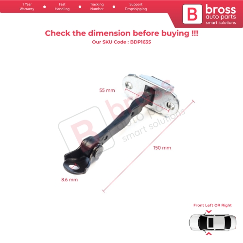 Front Door Stop Check Assy Limiter Strap for Nissan Micra MK4 K13 K13K K13KK 2011-2022 804301HB0A