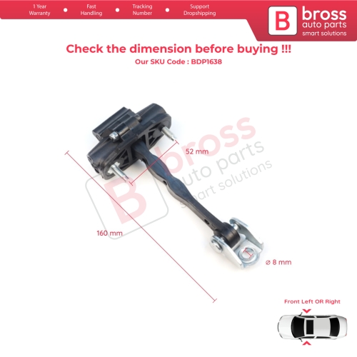 Front Door Stop Check Assy Limiter Strap for Volvo V40 525 Cross Country 526 2012–2019 31299810