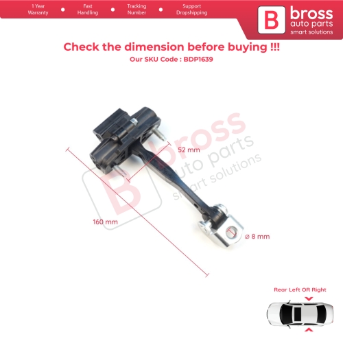 2 Pieces Rear Door Stop Check Assy Limiter Strap for Volvo V40 525 Cross Country 526 2012–2019 31298427