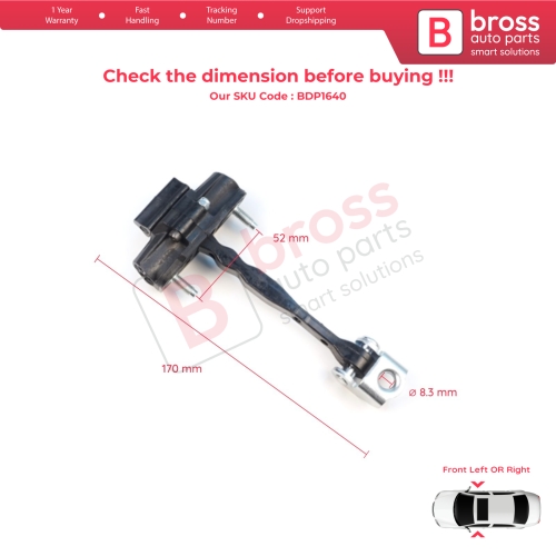 Front Door Stop Check Assy Limiter Strap for Volvo XC60 MK2 246 2017-On 31424466