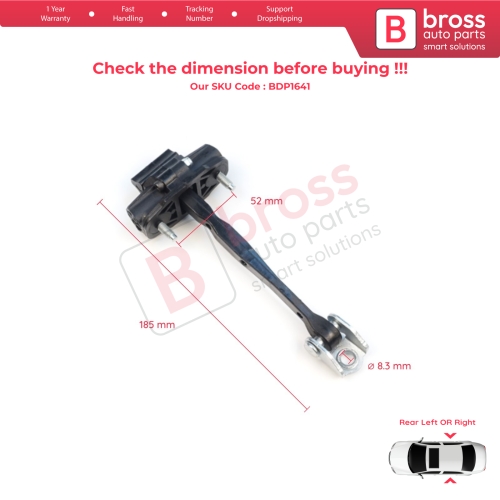 Rear Door Stop Check Assy Limiter Strap for Volvo XC60 MK2 246 2017-On 31424467