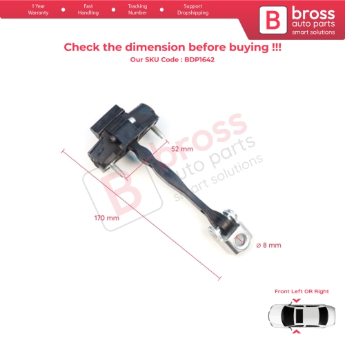 2 Pieces Front Door Stop Check Assy Limiter Strap for Volvo C40 539 2021-On XC40 536 2017-On 31457262