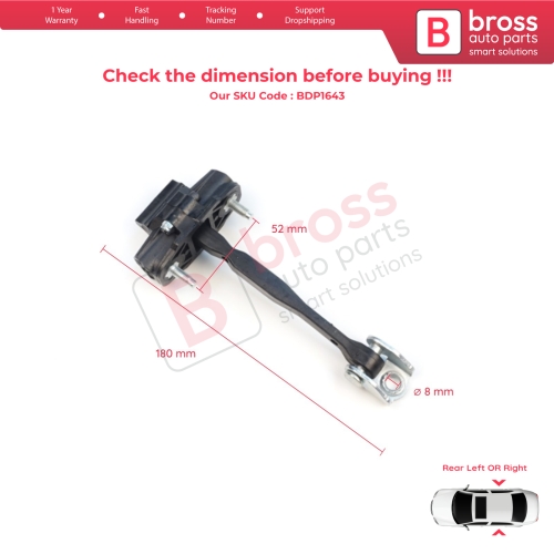 Rear Door Stop Check Assy Limiter Strap for Volvo C40 539 2021-On XC40 536 2017-On 31457263