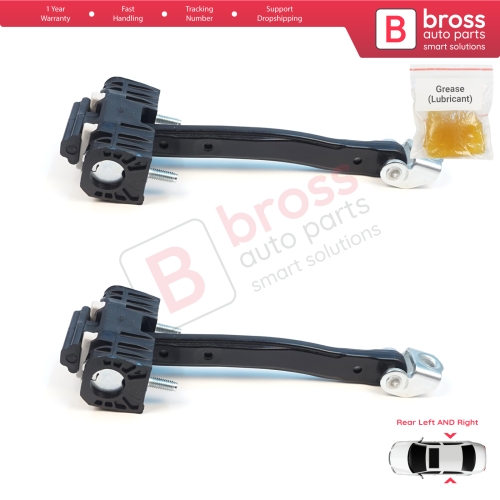 2 Pieces Rear Door Stop Check Assy Limiter Strap for Volvo XC90 MK2 256 2014-On 31395138