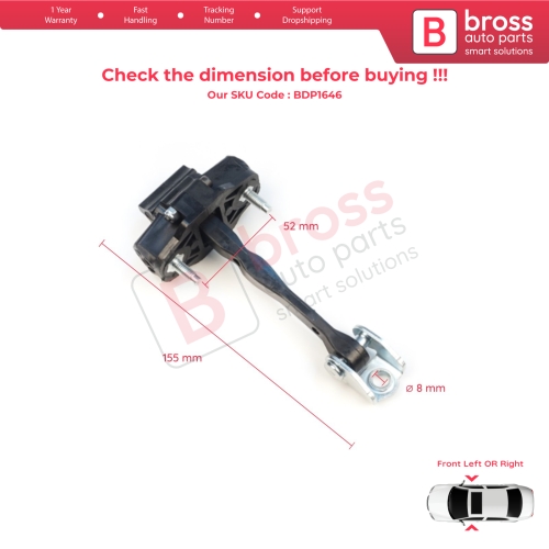 Front Door Stop Check Assy Limiter Strap for Volvo S60 MK3 224 2019-On V60 MK2 225 V60 Cross Country MK2 227 2018-On 31479059