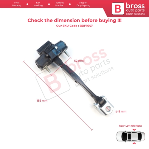 2 Pieces Rear Door Stop Check Assy Limiter Strap for Volvo S60 MK3 224 2019-On V60 MK2 225 V60 Cross Country MK2 227 2018-On 31479060