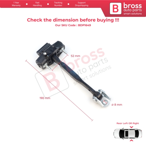 Rear Door Stop Check Assy Limiter Strap for Volvo S90 MK2 234 V90 MK2 235 Estate 236 Cross Country 2016-On 31385858