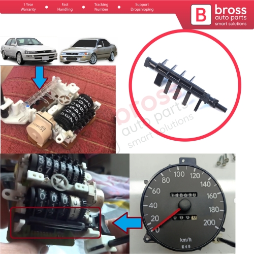 Kilometer Odometer Speedometer Cluster Trip Meter Km/h Reset Part for Toyota Corolla E10 E100 AE101 1993-1997