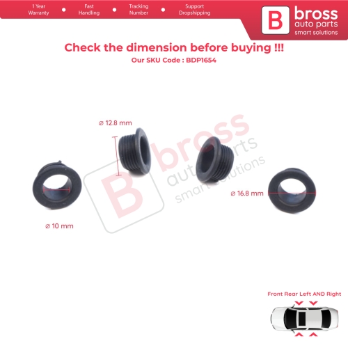 4 Pieces Door Lock Rod Grommet for Mercedes W124 W126 190 W201 W202 W203 C208 C209 W210 W168 W163 W460 W461 W463 2019921205