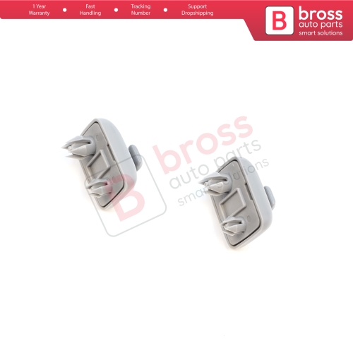2 Pieces Sun Visor Shade Holder Hook Clips Gray Color for Audi A1 A3 A4 B7 B8 B9 A5 A6 C6 Q2 Q3 Q5  TT Seat Exeo
