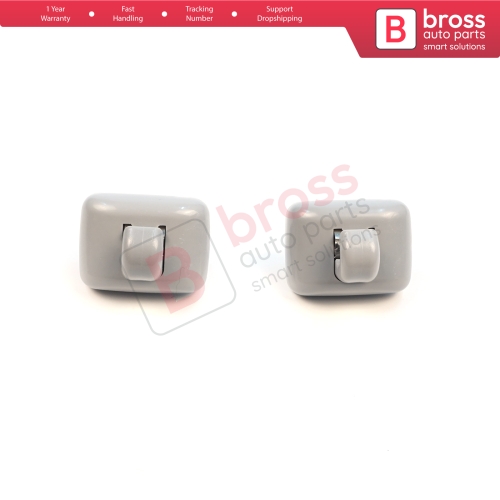 2 Pieces Sun Visor Shade Holder Hook Clips Gray Color for Audi A1 A3 A4 B7 B8 B9 A5 A6 C6 Q2 Q3 Q5  TT Seat Exeo