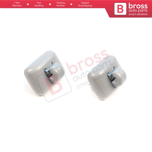 2 Pieces Sun Visor Shade Holder Hook Clips Gray Color for Audi A1 A3 A4 B7 B8 B9 A5 A6 C6 Q2 Q3 Q5  TT Seat Exeo