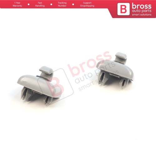 2 Pieces Sun Visor Shade Holder Hook Clips Gray Color for Audi A1 A3 A4 B7 B8 B9 A5 A6 C6 Q2 Q3 Q5  TT Seat Exeo