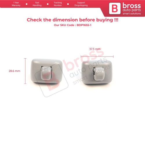 2 Pieces Sun Visor Shade Holder Hook Clips Gray Color for Audi A1 A3 A4 B7 B8 B9 A5 A6 C6 Q2 Q3 Q5  TT Seat Exeo