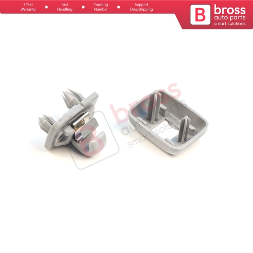 1 Piece Sun Visor Shade Holder Hook Clips Gray Color for Audi A1 A3 A4 B7 B8 B9 A5 A6 C6 Q2 Q3 Q5  TT Seat Exeo