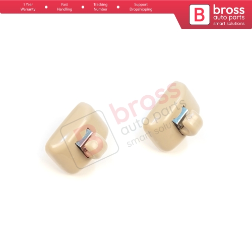 2 Pieces Sun Visor Shade Holder Hook Clips Beige Color for Audi A1 A3 A4 B7 B8 B9 A5 A6 C6 Q2 Q3 Q5 TT Seat Exeo