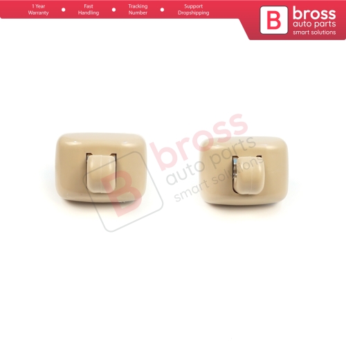 2 Pieces Sun Visor Shade Holder Hook Clips Beige Color for Audi A1 A3 A4 B7 B8 B9 A5 A6 C6 Q2 Q3 Q5 TT Seat Exeo