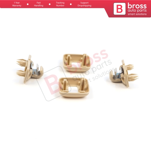 2 Pieces Sun Visor Shade Holder Hook Clips Beige Color for Audi A1 A3 A4 B7 B8 B9 A5 A6 C6 Q2 Q3 Q5 TT Seat Exeo