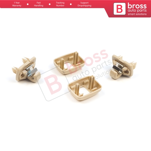 2 Pieces Sun Visor Shade Holder Hook Clips Beige Color for Audi A1 A3 A4 B7 B8 B9 A5 A6 C6 Q2 Q3 Q5 TT Seat Exeo