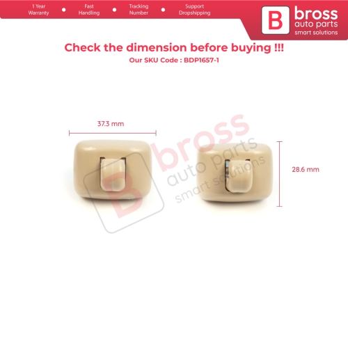 2 Pieces Sun Visor Shade Holder Hook Clips Beige Color for Audi A1 A3 A4 B7 B8 B9 A5 A6 C6 Q2 Q3 Q5 TT Seat Exeo