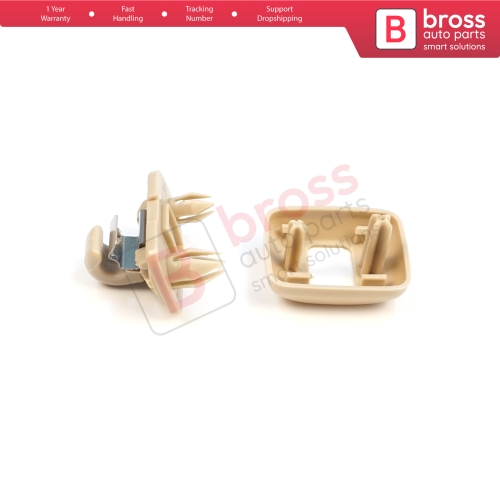 1 Piece Sun Visor Shade Holder Hook Clips Beige Color for Audi A1 A3 A4 B7 B8 B9 A5 A6 C6 Q2 Q3 Q5 TT Seat Exeo