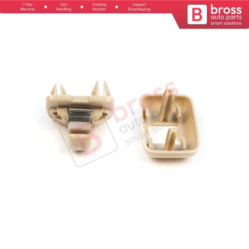1 Piece Sun Visor Shade Holder Hook Clips Beige Color for Audi A1 A3 A4 B7 B8 B9 A5 A6 C6 Q2 Q3 Q5 TT Seat Exeo
