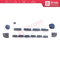Radio Cd Mp3 Player Button Set for Blaupunkt Fiat Linea Fiorino 225 Grande Punto 199 Citroen Nemo Peugeot Bipper 2007-2016