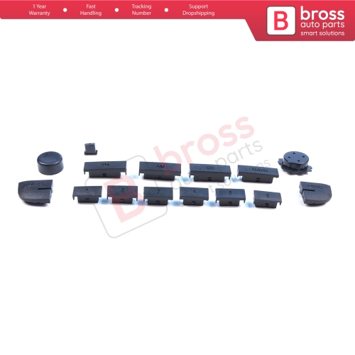 Radio Cd Mp3 Player Button Set for Blaupunkt Fiat Linea Fiorino 225 Grande Punto 199 Citroen Nemo Peugeot Bipper 2007-2016