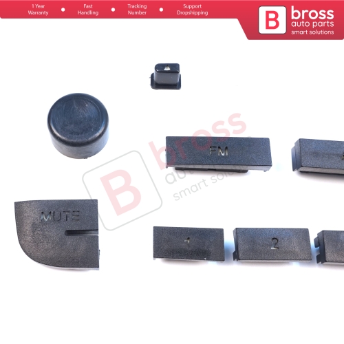 Radio Cd Mp3 Player Button Set for Blaupunkt Fiat Linea Fiorino 225 Grande Punto 199 Citroen Nemo Peugeot Bipper 2007-2016