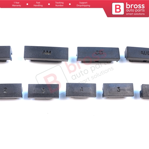 Radio Cd Mp3 Player Button Set for Blaupunkt Fiat Linea Fiorino 225 Grande Punto 199 Citroen Nemo Peugeot Bipper 2007-2016