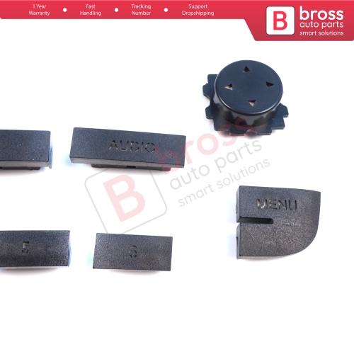 Radio Cd Mp3 Player Button Set for Blaupunkt Fiat Linea Fiorino 225 Grande Punto 199 Citroen Nemo Peugeot Bipper 2007-2016