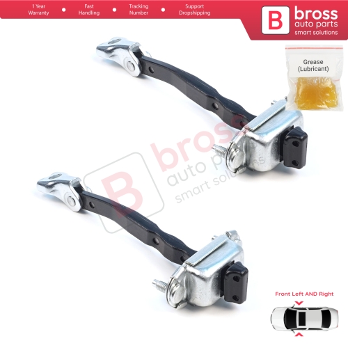2 Pieces Front Door Hinge Brake Stop Check Assy Limiter Strap for Citroen C3 MK4 e-C3 2024-On Fiat Grande Panda 9846733780