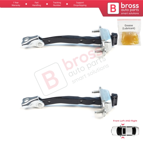 2 Pieces Front Door Hinge Brake Stop Check Assy Limiter Strap for Citroen C3 MK4 e-C3 2024-On Fiat Grande Panda 9846733780