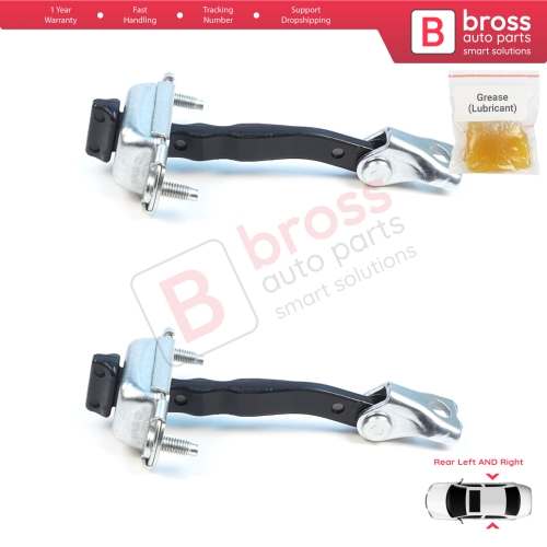 2 Pieces Rear Door Hinge Brake Stop Check Assy Limiter Strap for Citroen C3 MK4 e-C3 2024-On Fiat Grande Panda 9846733380
