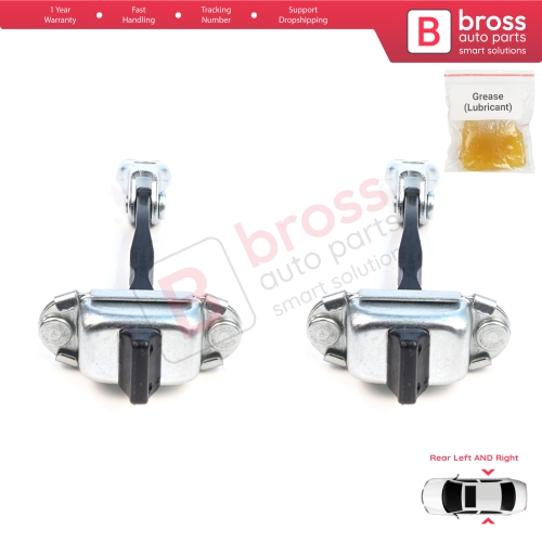 2 Pieces Rear Door Hinge Brake Stop Check Assy Limiter Strap for Citroen C3 MK4 e-C3 2024-On Fiat Grande Panda 9846733380