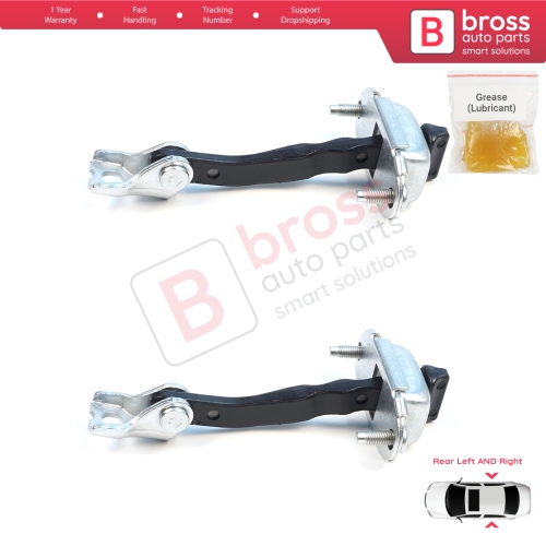 2 Pieces Rear Door Hinge Brake Stop Check Assy Limiter Strap for Citroen C3 MK4 e-C3 2024-On Fiat Grande Panda 9846733380