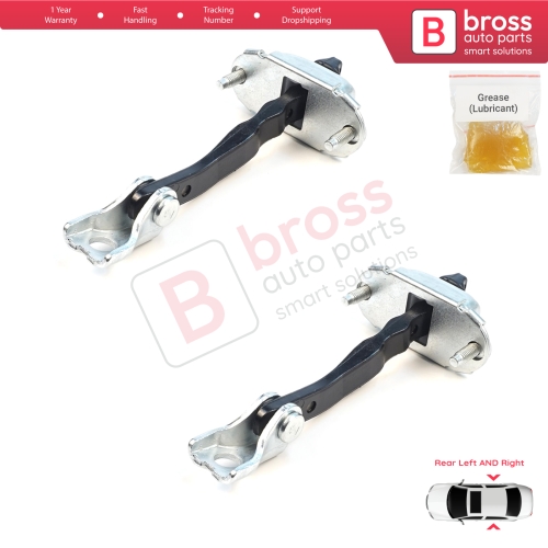 2 Pieces Rear Door Hinge Brake Stop Check Assy Limiter Strap for Citroen C3 MK4 e-C3 2024-On Fiat Grande Panda 9846733380