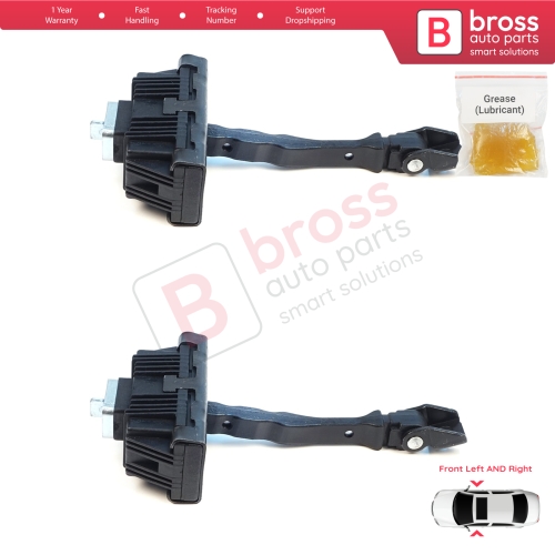 2 Pieces Front Door Hinge Brake Stop Check Assy Limiter Strap for VW Crafter MK2 e-Crafter MAN TGE e-TGE 2017-On 7C0837249A