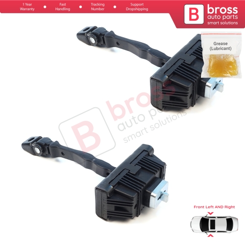 2 Pieces Front Door Hinge Brake Stop Check Assy Limiter Strap for VW Crafter MK2 e-Crafter MAN TGE e-TGE 2017-On 7C0837249A