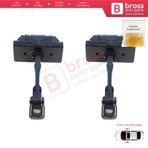 2 Pieces Front Door Hinge Brake Stop Check Assy Limiter Strap for VW Crafter MK2 e-Crafter MAN TGE e-TGE 2017-On 7C0837249A